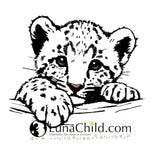 Stickdatei Leopard Baby "Finn"- realistisch - FÜR HELLE STOFFE
