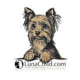 Stickdatei Applikation Yorkshire Terrier "Charly"- realistisch - FÜR HELLE & DUNKLE STOFFE