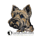 Stickdatei Applikation Cairn Terrier "Cully" - realistisch - FÜR HELLE & DUNKLE STOFFE