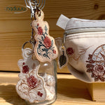 Stickdatei Rose Anhänger 6x9, ITH Schlüsselanhänger - Sewando