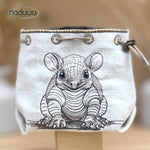 Stickdatei Leckerchenbeutel 14x20, ITH Futterbeutel armadillo mit und ohne Motiv - Sewando
