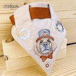 Stickdatei Halstuch für Hunde in 20x20, Bandana mit Motiv und blanko - Sewando