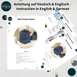 Stickdatei Jeanstasche 13x18 mit Klappe, ITH Back Pocket Bag - Sewando