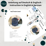 Stickdatei Jeanstasche 13x18 mit Klappe, ITH Back Pocket Bag - Sewando