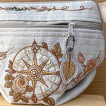 Stickdatei Umhängetasche 3er Set S, M, L, ITH Stickdatei Rosemary Bag - Sewando