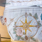 Stickdatei Umhängetasche 3er Set S, M, L, ITH Stickdatei Rosemary Bag - Sewando