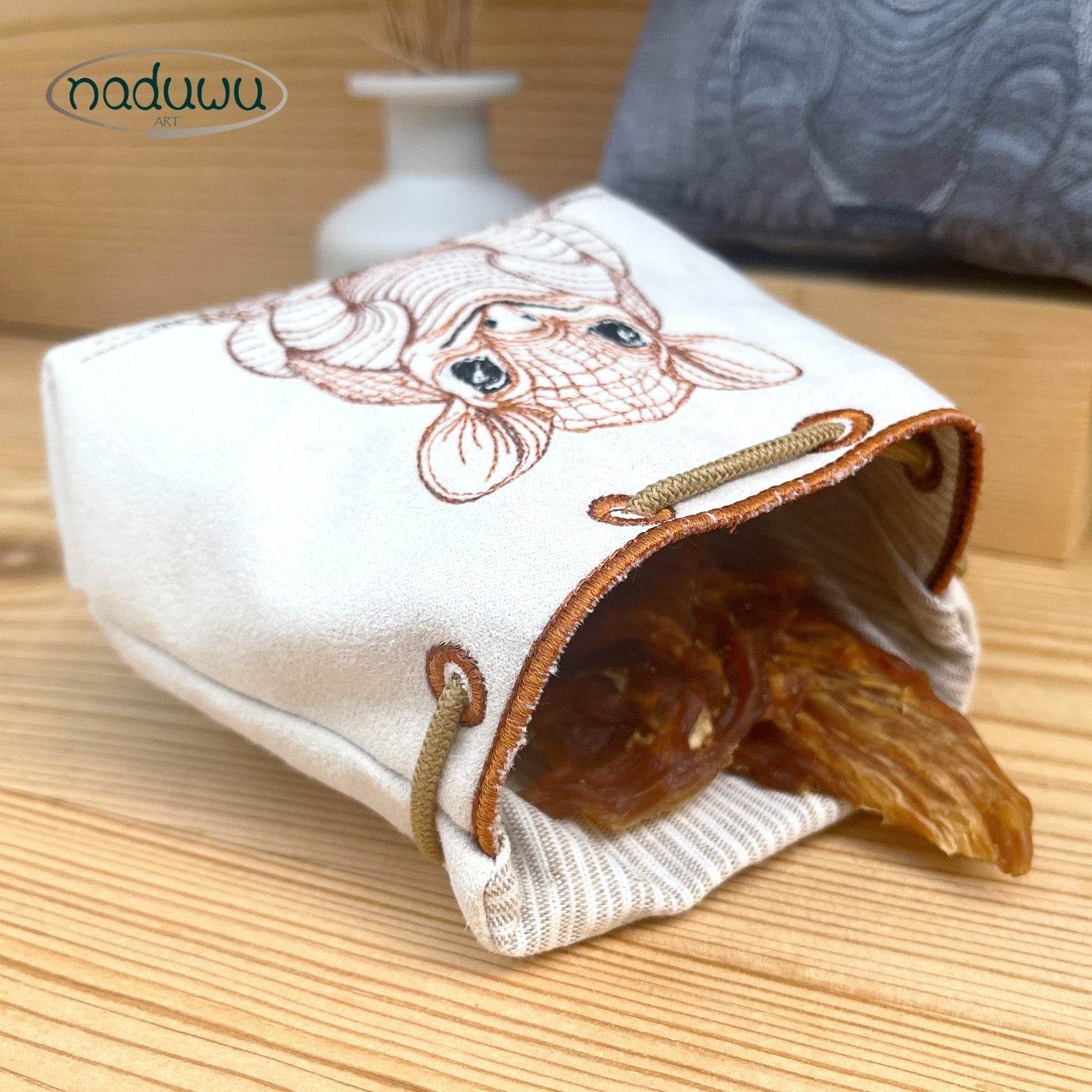 Stickdatei Leckerchenbeutel Set, ITH Futterbeutel armadillo 4 Größen mit und ohne Motiv - Sewando