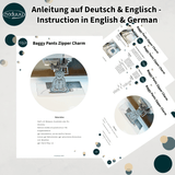 Stickdatei Baggy Pant Anhänger Set, ITH Anhänger in 3 Größen - Sewando