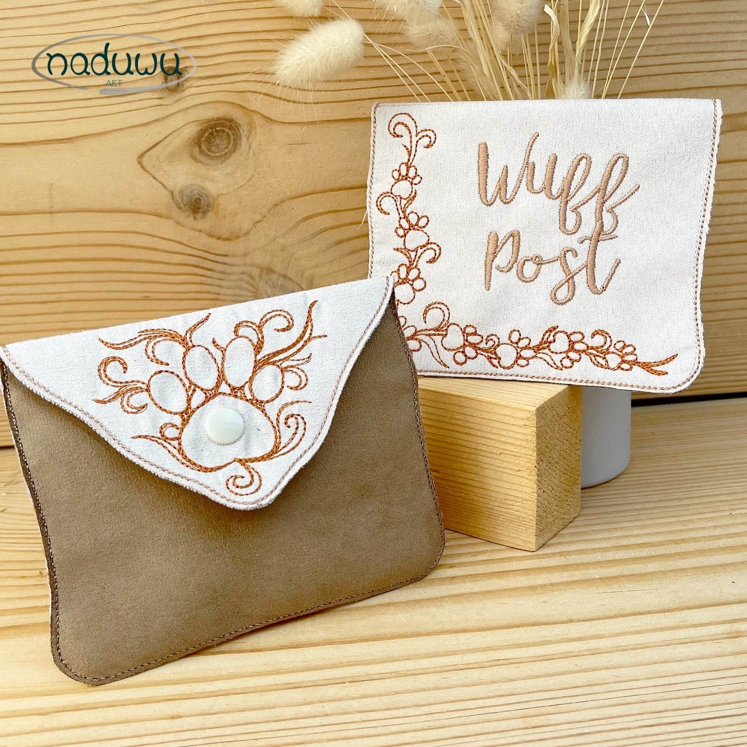ITH Stickdatei Geschenkumschlag mit Pfote 13x18, 16x26 & Geschenkanhänger 10x10 - Sewando