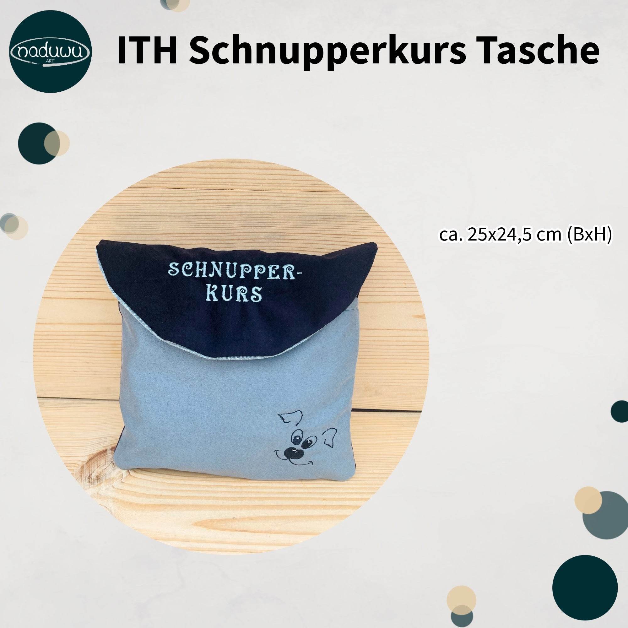 Stickdatei Tasche 20x28 Schnupperkurs, ITH Tasche - Sewando
