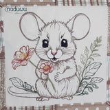 Stickdatei Gartenmaus Set 6 Größen, Maus Scribble ab 9x8