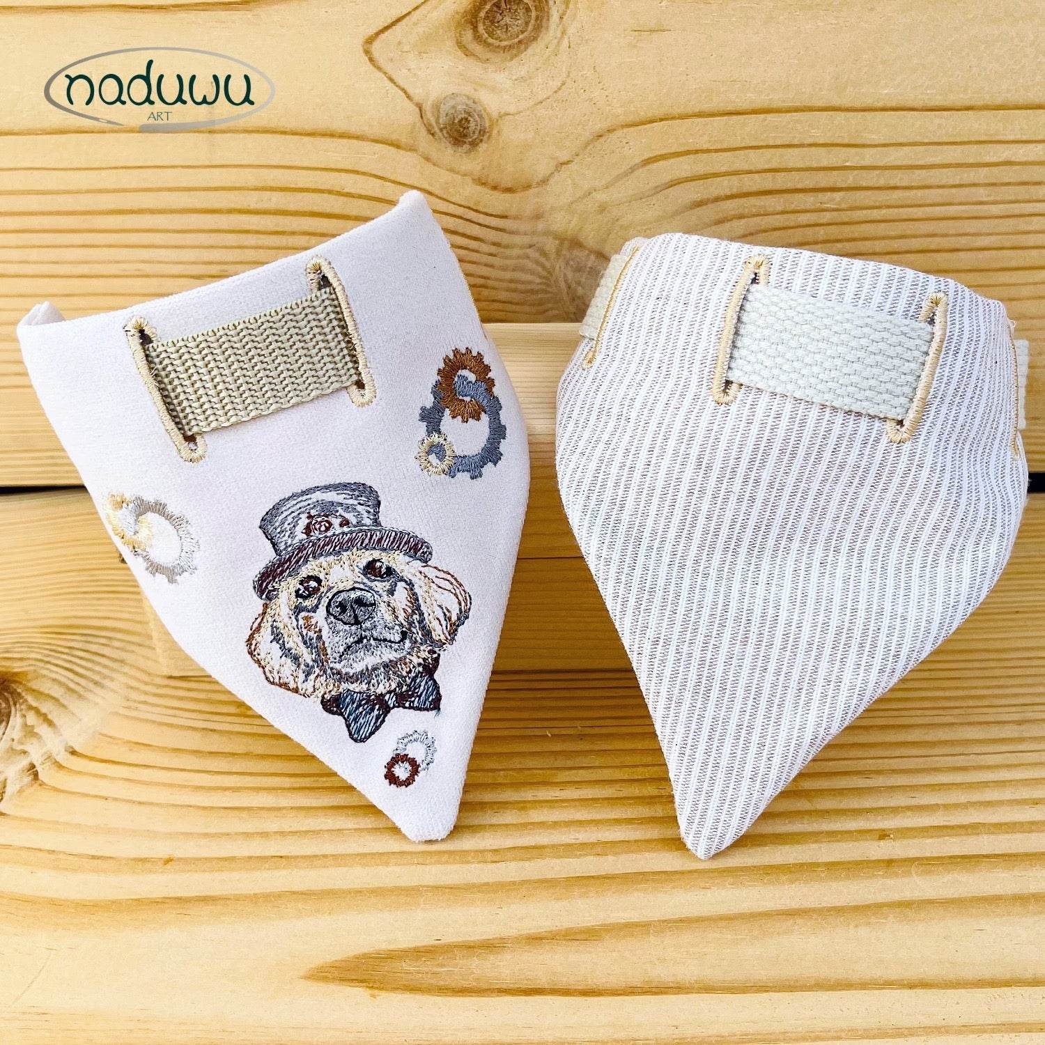 Stickdatei Halstuch für Hunde 3 Größen, Bandana mit Motiv und blanko - Sewando