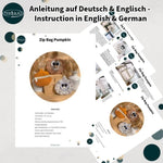 Stickdatei Kürbis Mini Zip Bag Set, ITH Tasche 10x10 und 13x13 - Sewando