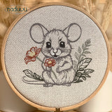 Stickdatei Gartenmaus Set 6 Größen, Maus Scribble ab 9x8
