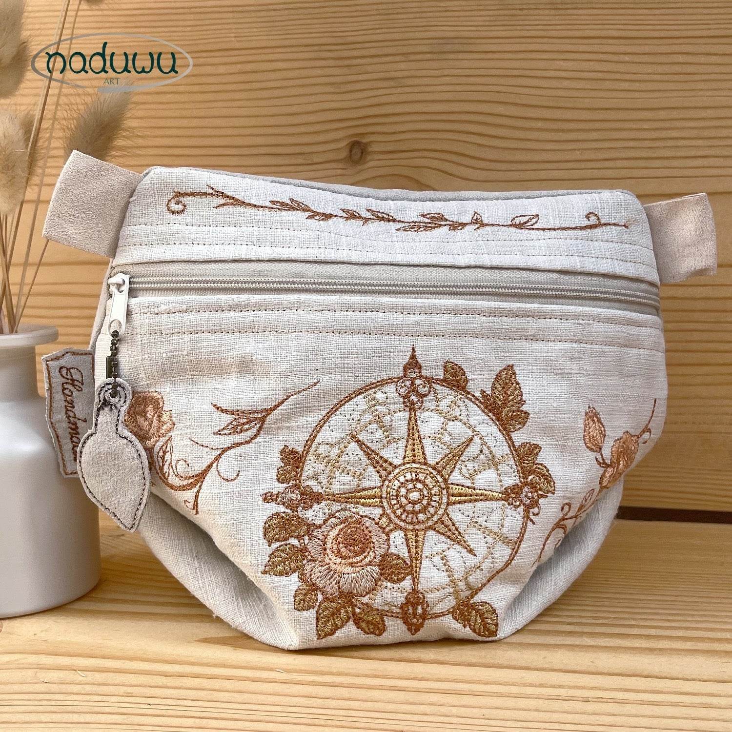 Stickdatei Umhängetasche 3er Set S, M, L, ITH Stickdatei Rosemary Bag - Sewando