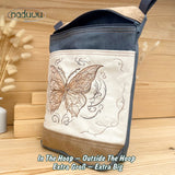 Stickdatei Big B-Fly Bag Set 5 Größen, ITH Stickdatei Tasche