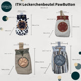 ITH Stickdatei Leckerchenbeutel Set S, M, L, XL, In The Hoop Treat PawButton - Sewando