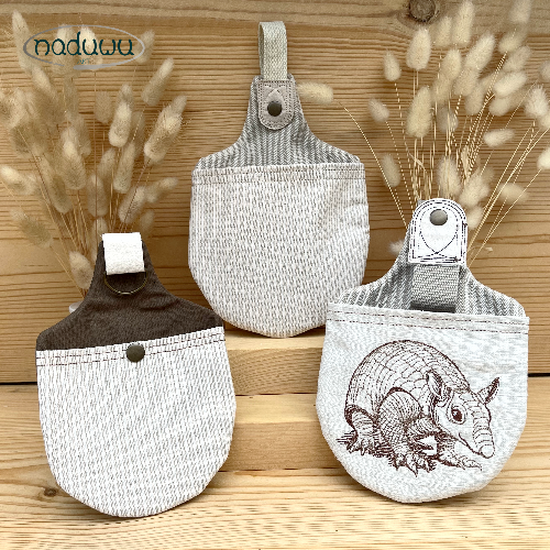 Stickdatei Beutel 16x23, In The Hoop Hundeleinentasche armadillo L-Bag - Sewando