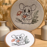 Stickdatei Gartenmaus Set 6 Größen, Maus Scribble ab 9x8