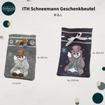 ITH Stickdatei Geschenkbeutel-Set M, L, XL, XXL mit Schneemann Applikation - Sewando