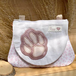 Stickdatei Tasche Big Paw 15x21, In The Hoop Bag mit 3 Reißverschlusstaschen - Sewando