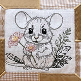 Stickdatei Gartenmaus Set 6 Größen, Maus Scribble ab 9x8