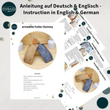 Stickdatei Futterdummy 10x24, ITH Trainings Dummy armadillo