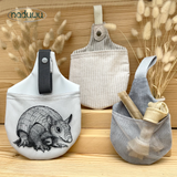 Stickdatei Beutel Set 13x18, 15x20, 16x23, ITH Hundeleinentasche armadillo L-Bag