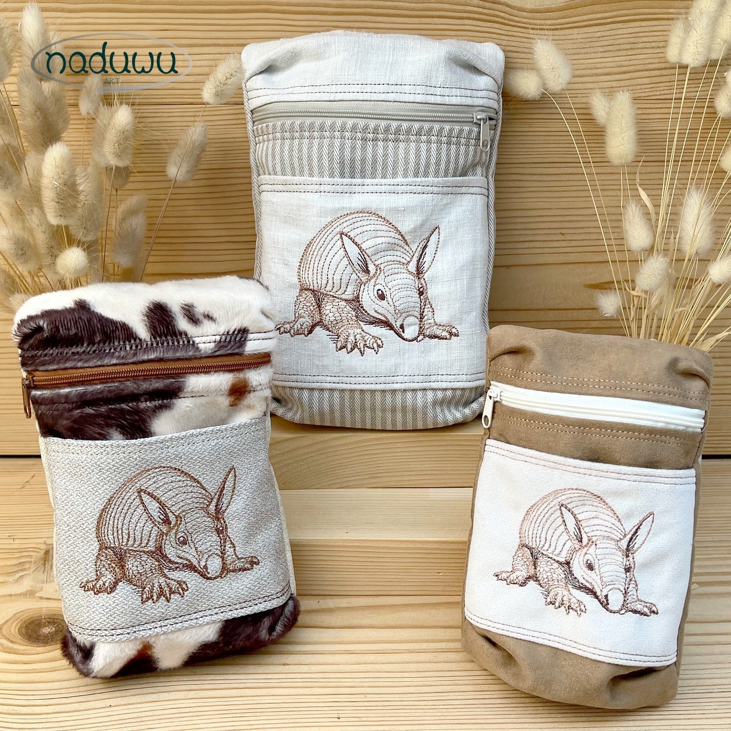 Stickdatei BoxyDillo Bag Set mit 5 Größen, ITH Tasche mit Reißverschluss - Sewando