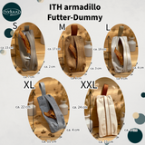 Stickdatei Futterdummy Set mit 5 Größen, ITH Trainings Dummy armadillo