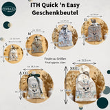 Stickdatei Geschenkbeutel Set mit 6 Größen, ITH mit Motiv und blanko