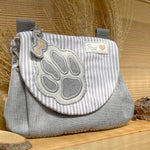 Stickdatei Tasche Big Paw 16x23, In The Hoop Bag mit 3 Reißverschlusstaschen - Sewando
