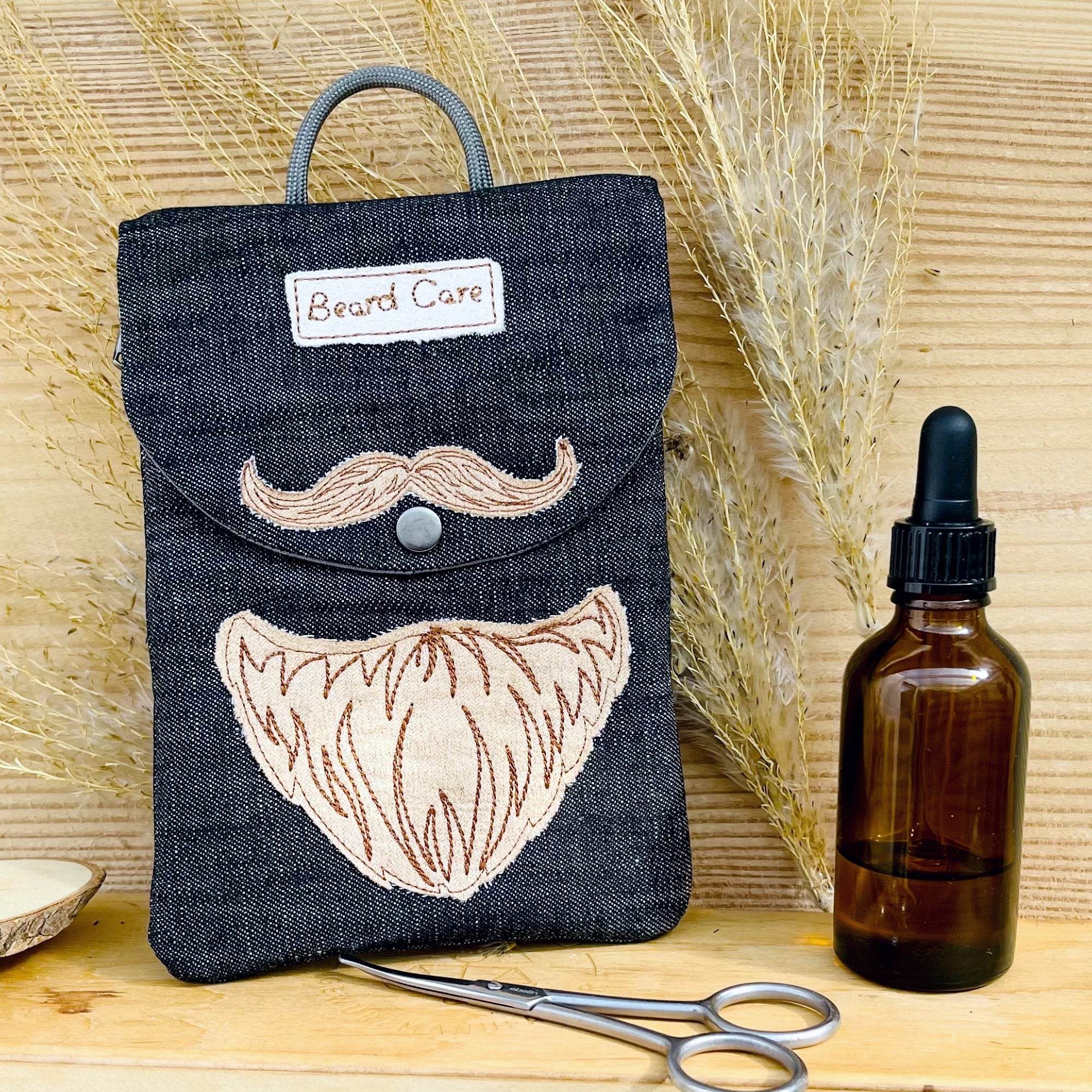 Stickdatei Beard Care Bag “BC” Set, ITH Tasche in 5 Größen - Sewando