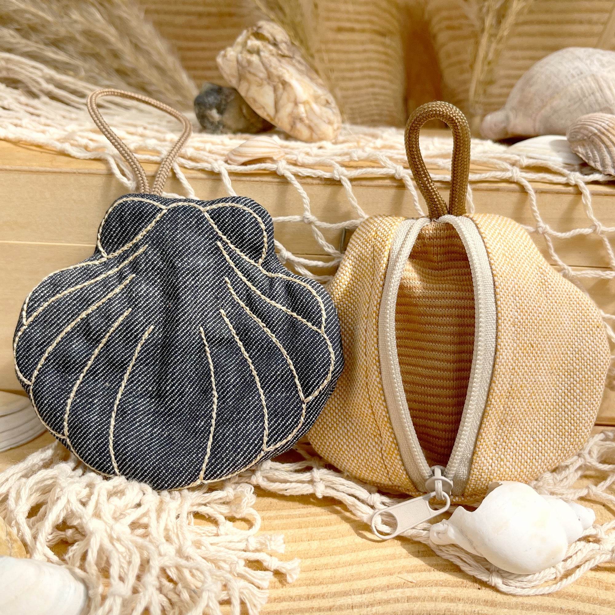 Stickdatei Muschel Tasche für 10x10 Rahmen mit Reißverschluss, In The Hoop Junior Shell Bag - Sewando