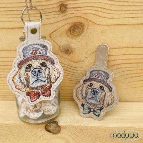 Stickdatei FREEBIE Steampunk Hund 6x10, ITH Anhänger - Sewando