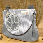 Stickdatei Tasche Big Paw 16x23, In The Hoop Bag mit 3 Reißverschlusstaschen - Sewando