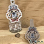 Stickdatei FREEBIE Steampunk Hund 6x10, ITH Anhänger - Sewando