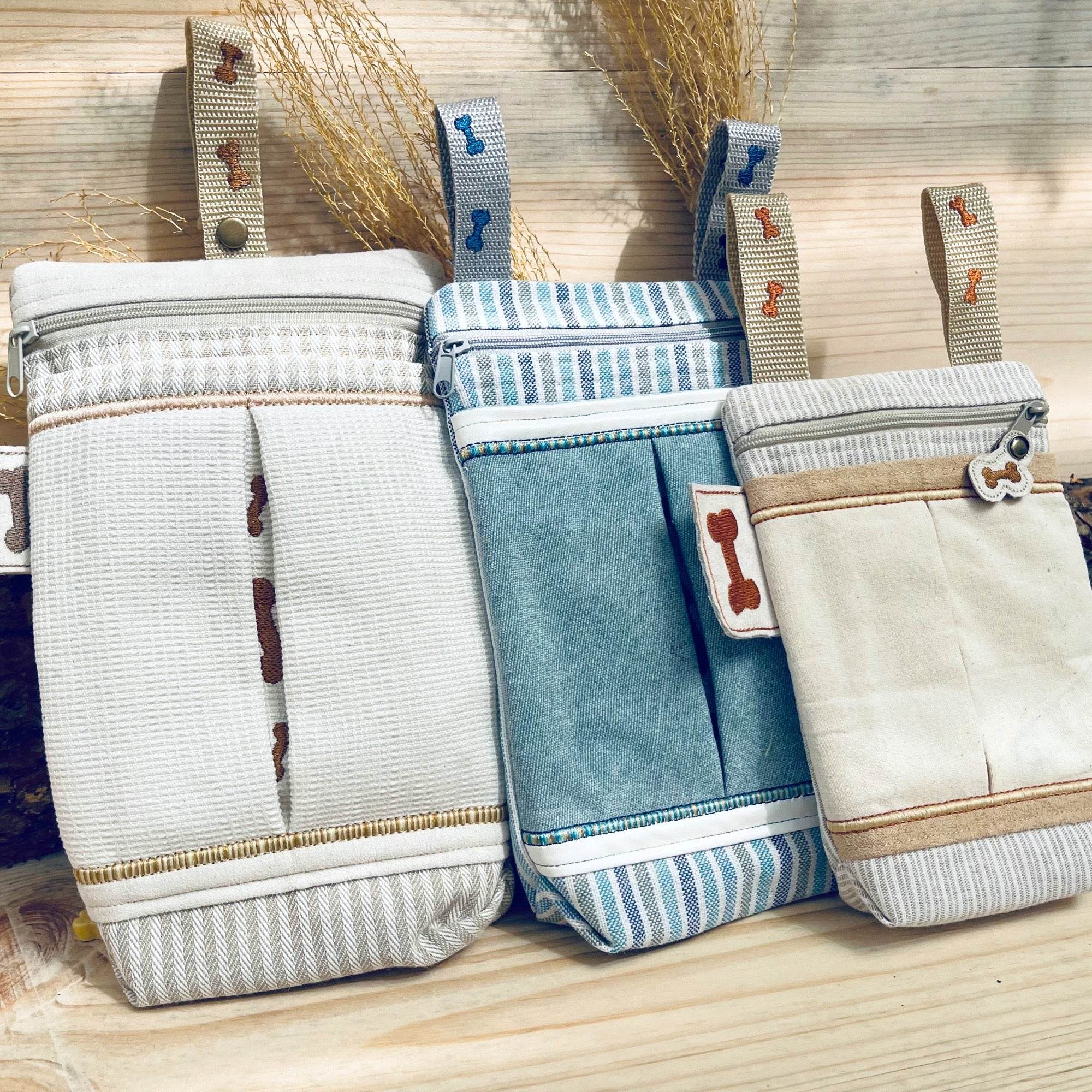 Stickdatei Tasche Set mit 3 Größen, S, M, L, ITH LongBone Bag - Sewando