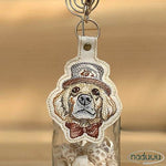 Stickdatei FREEBIE Steampunk Hund 6x10, ITH Anhänger - Sewando