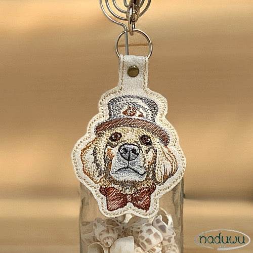 Stickdatei FREEBIE Steampunk Hund 6x10, ITH Anhänger - Sewando
