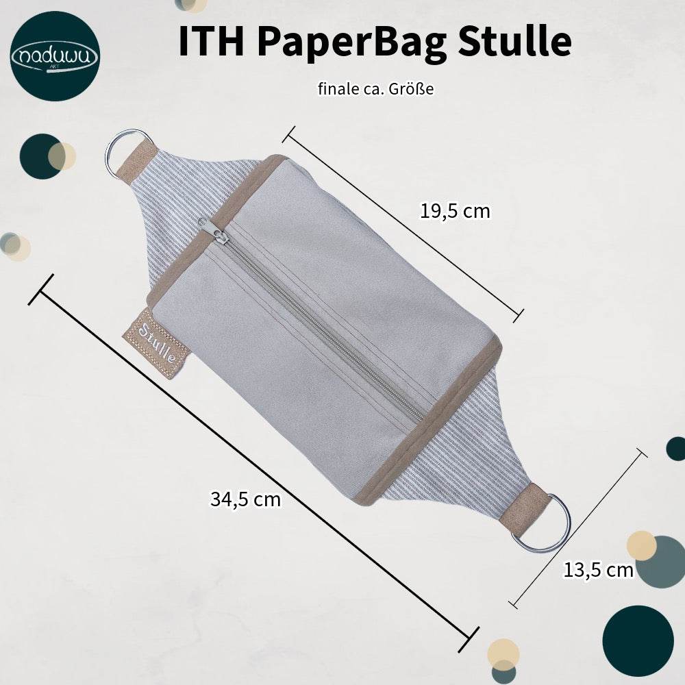 ITH Stickdatei Crossbody Bag 15x21, In The Hoop Tasche PaperBag Stulle - Sewando
