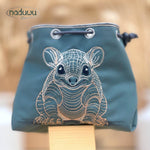 Stickdatei Leckerchenbeutel Set, ITH Futterbeutel armadillo 4 Größen mit und ohne Motiv - Sewando