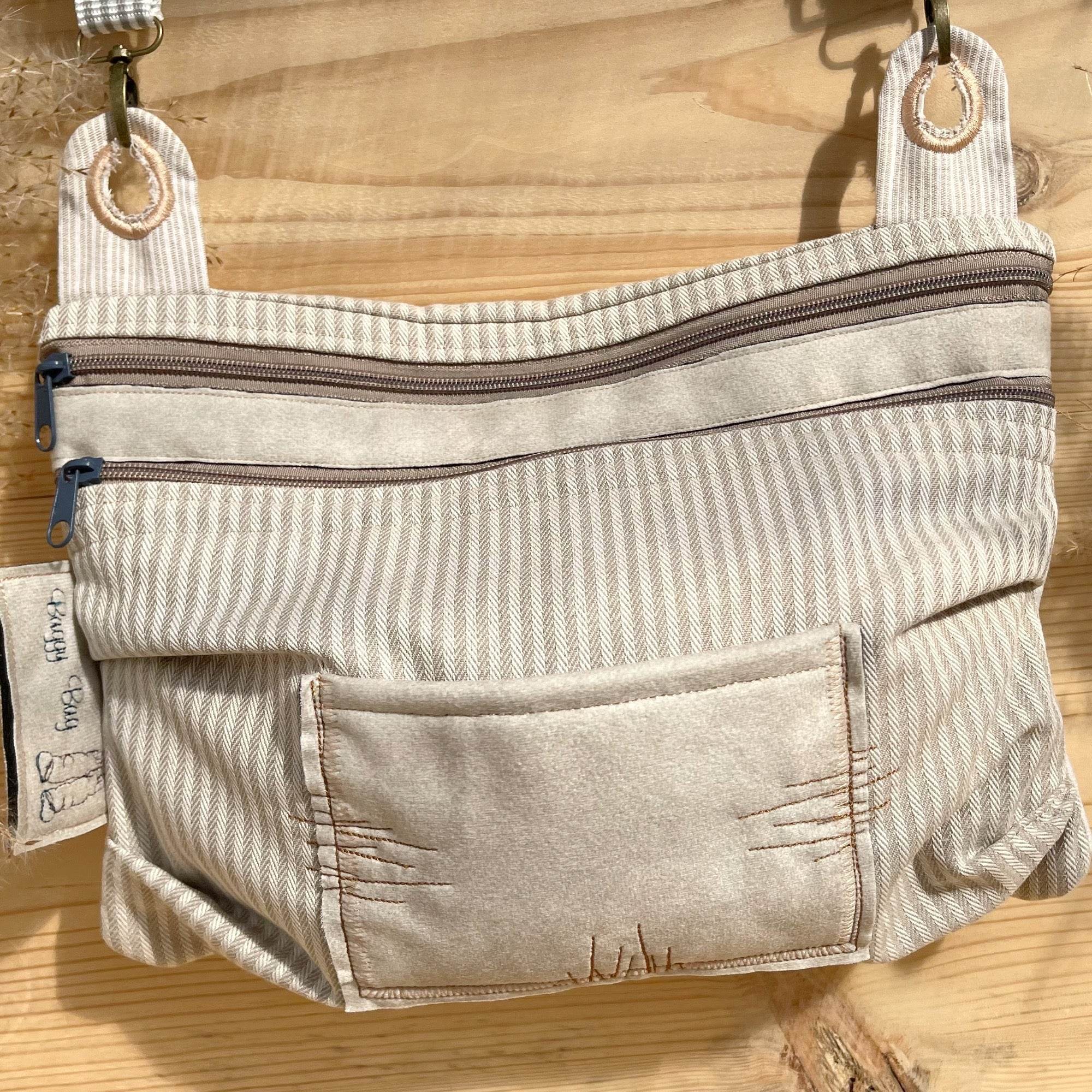 Stickdatei Baggy Bag 24x36, ITH Tasche mit 2 Reißverschlüssen - Sewando