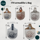 Stickdatei Beutel Set mit 5 Größen, In The Hoop Hundeleinentasche armadillo L-Bag