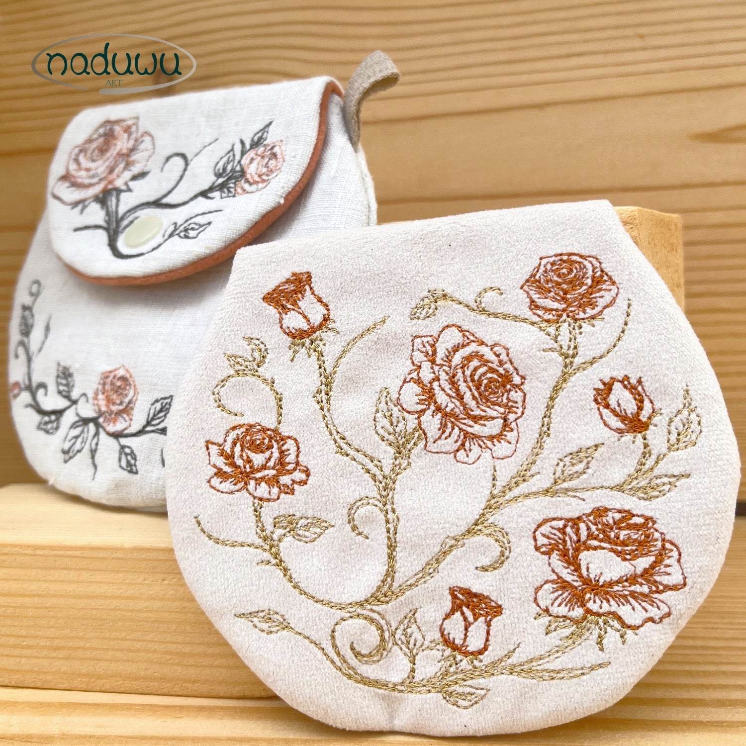 Stickdatei Round Rosi Bag Set mit 3 Größen, ITH runde Tasche - Sewando