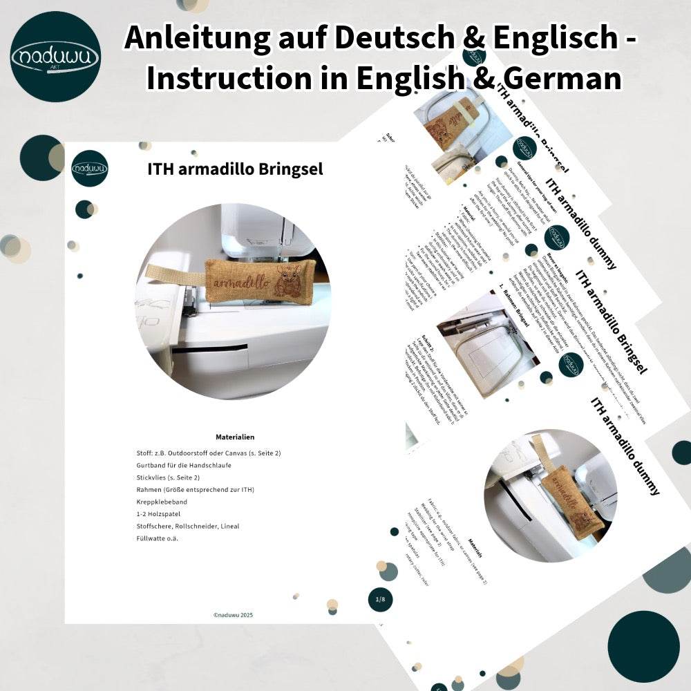 Stickdatei Bringsel 12x30, ITH Stickdatei Dummy - Sewando