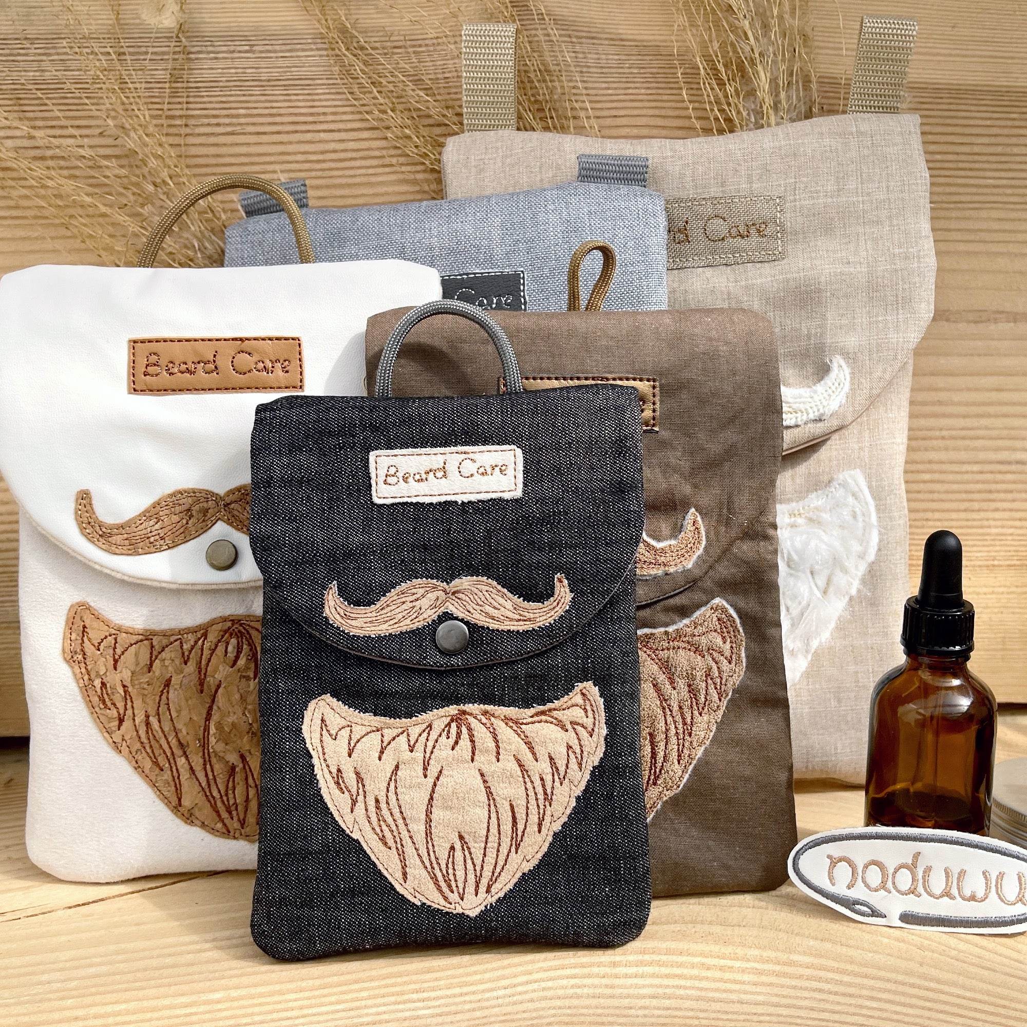 Stickdatei Beard Care Bag “BC” 18x25, In The Hoop Tasche - Sewando