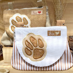 Stickdatei Tasche Big Paw 15x21, In The Hoop Bag mit 3 Reißverschlusstaschen - Sewando