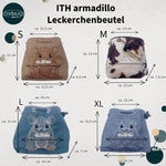 Stickdatei Leckerchenbeutel Set, ITH Futterbeutel armadillo 4 Größen mit und ohne Motiv - Sewando