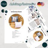 Stickdatei Gartenmaus Kissen 6 Größen, ITH Stickdatei Kissen Set